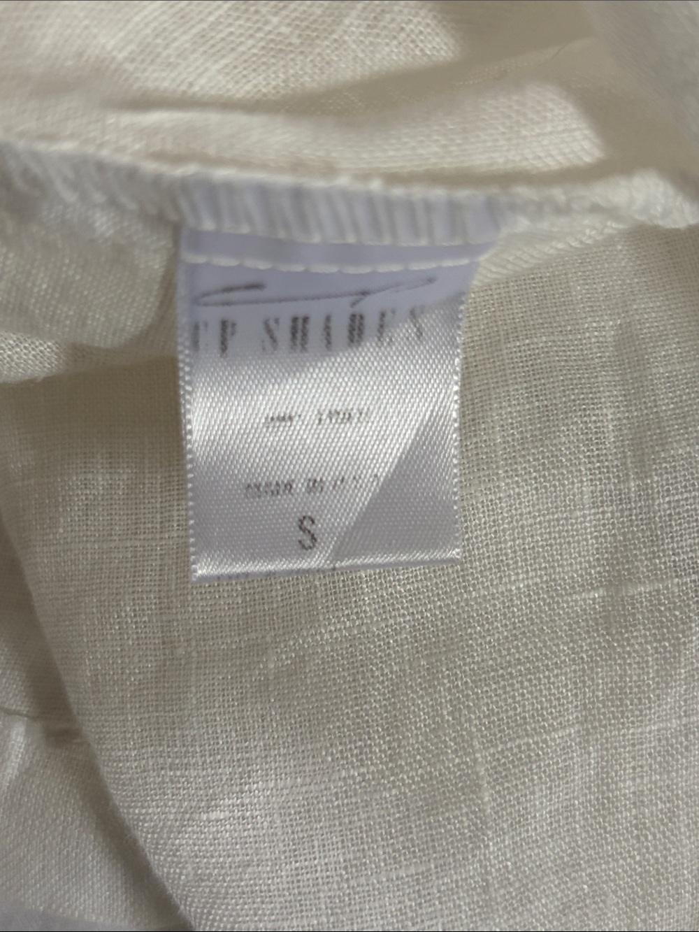 CP Shades White Linen Tie-Front Tank, small - Picture 6 of 6